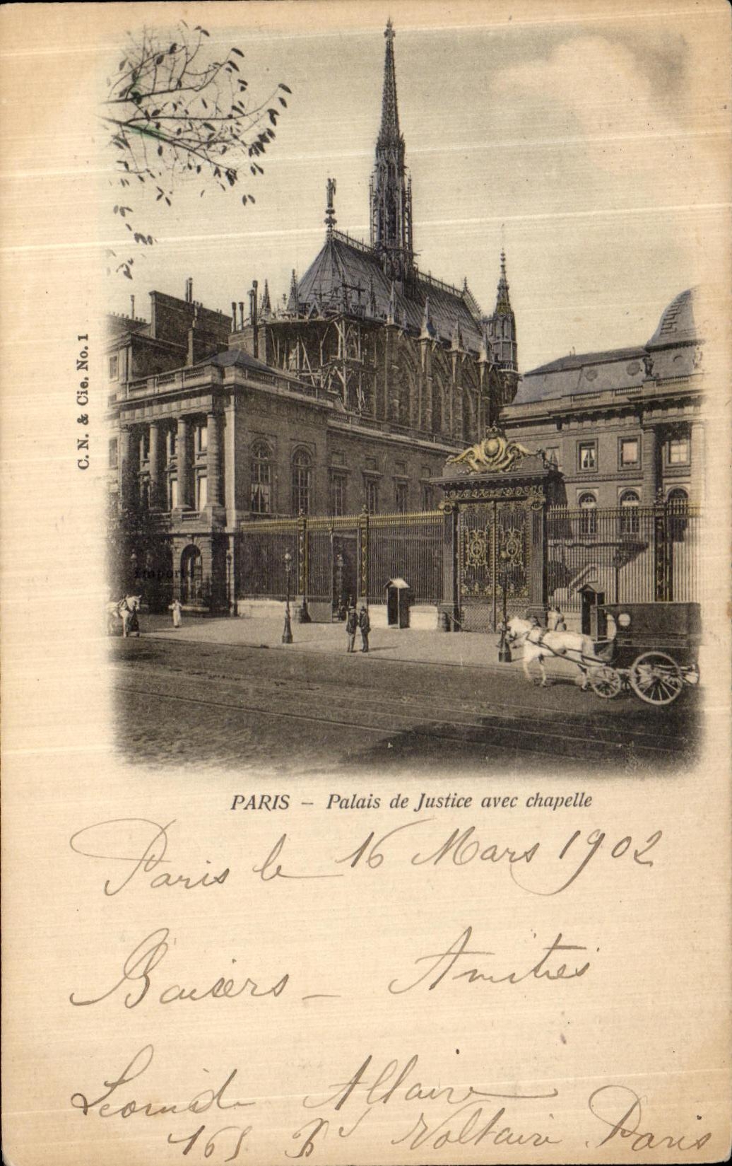 CPA Paris Palais de Justice Avec chapelle