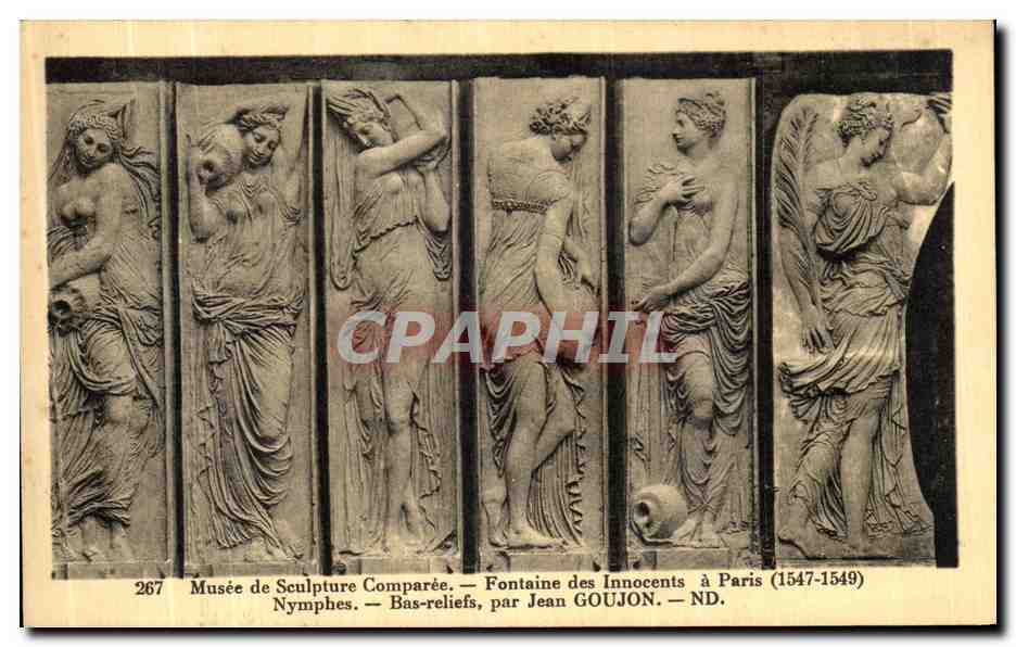 CPA Musee de Sculpture Comparee Fontaine des Innocents a Paris Nymphes Bas reliefs par Jean Goujon 