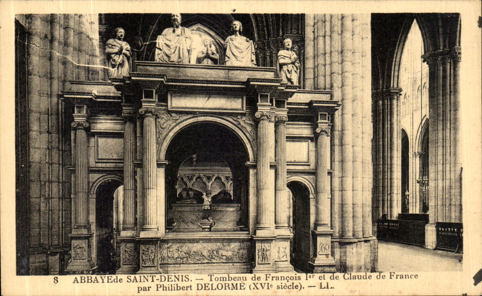 Tombeau de François Ier et de Claude de France — Abbaye Saint-Denis — XVIe siècle — par Philibert Delorme — LL.