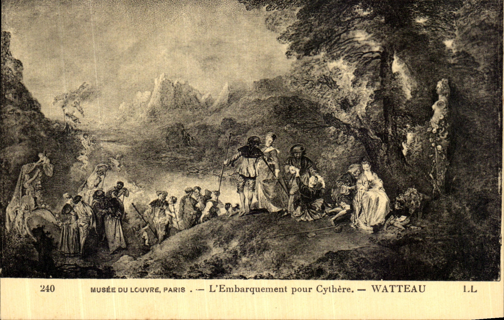 CPA Musee Du Louvre Paris L embarquement pour Cythere Watteau