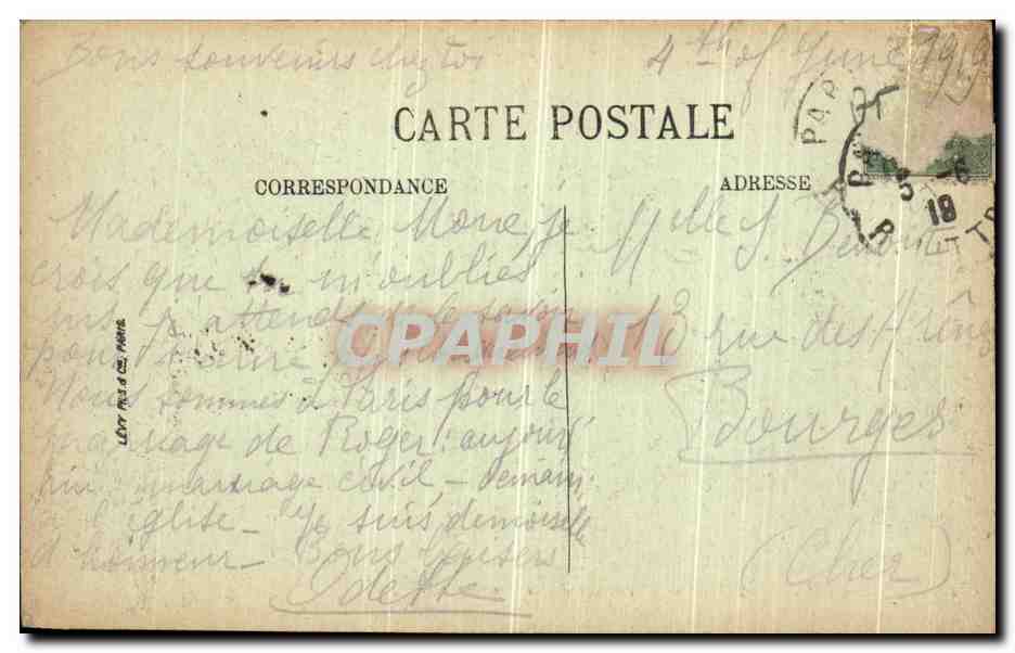 CPA Paris La Cour de l Ecole des Beaoux Arts  — Verso