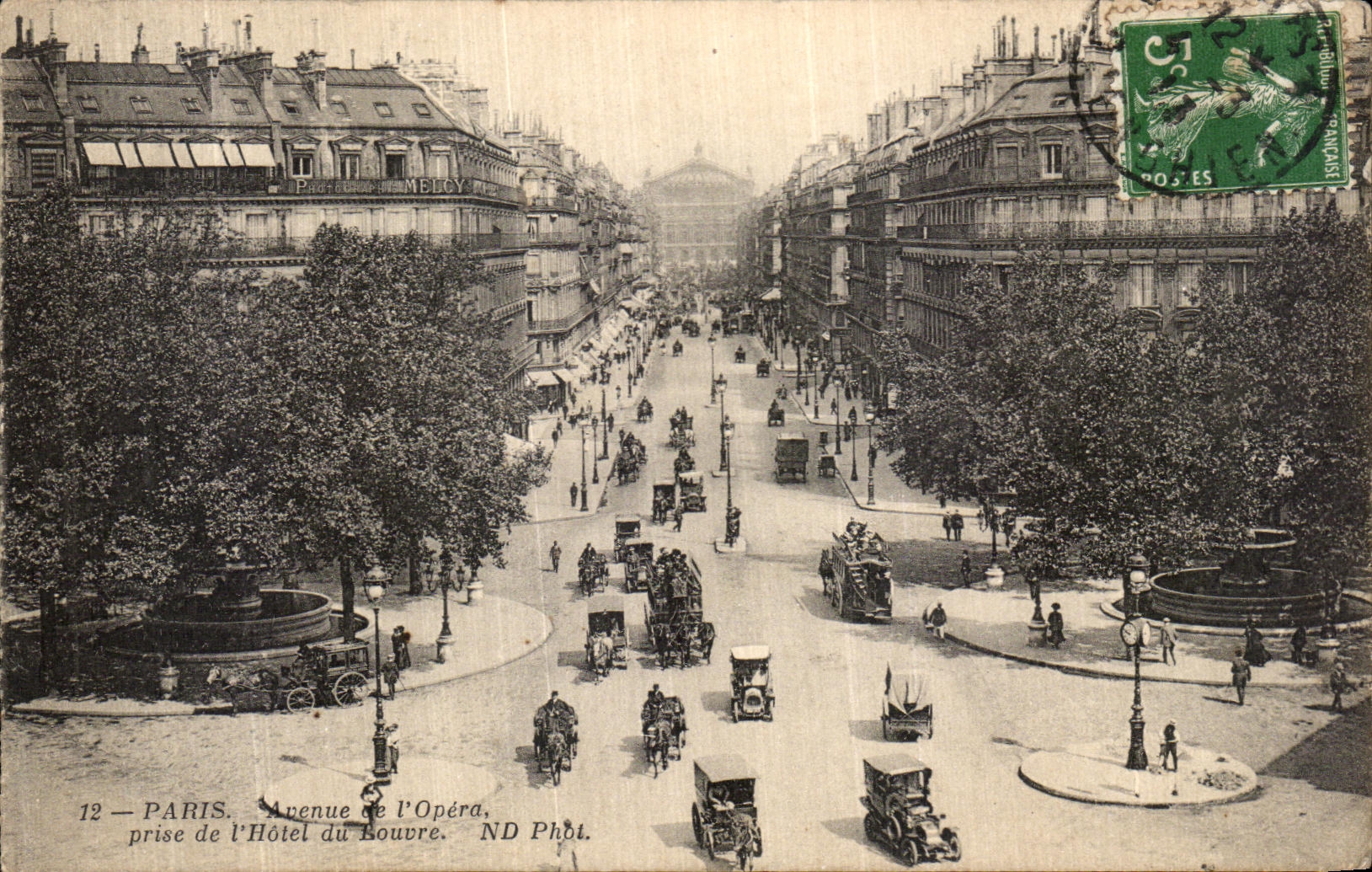 CPA Paris Avenue de l Opera Prise de l Hotel du Louvre 