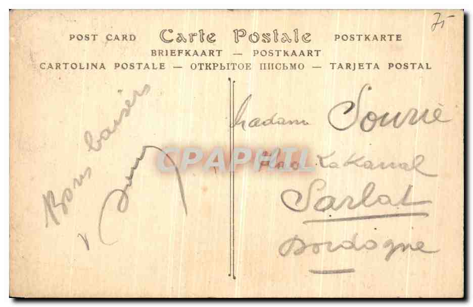 CPA Paris Avenue de l Opera Prise de l Hotel du Louvre  — Rückseite