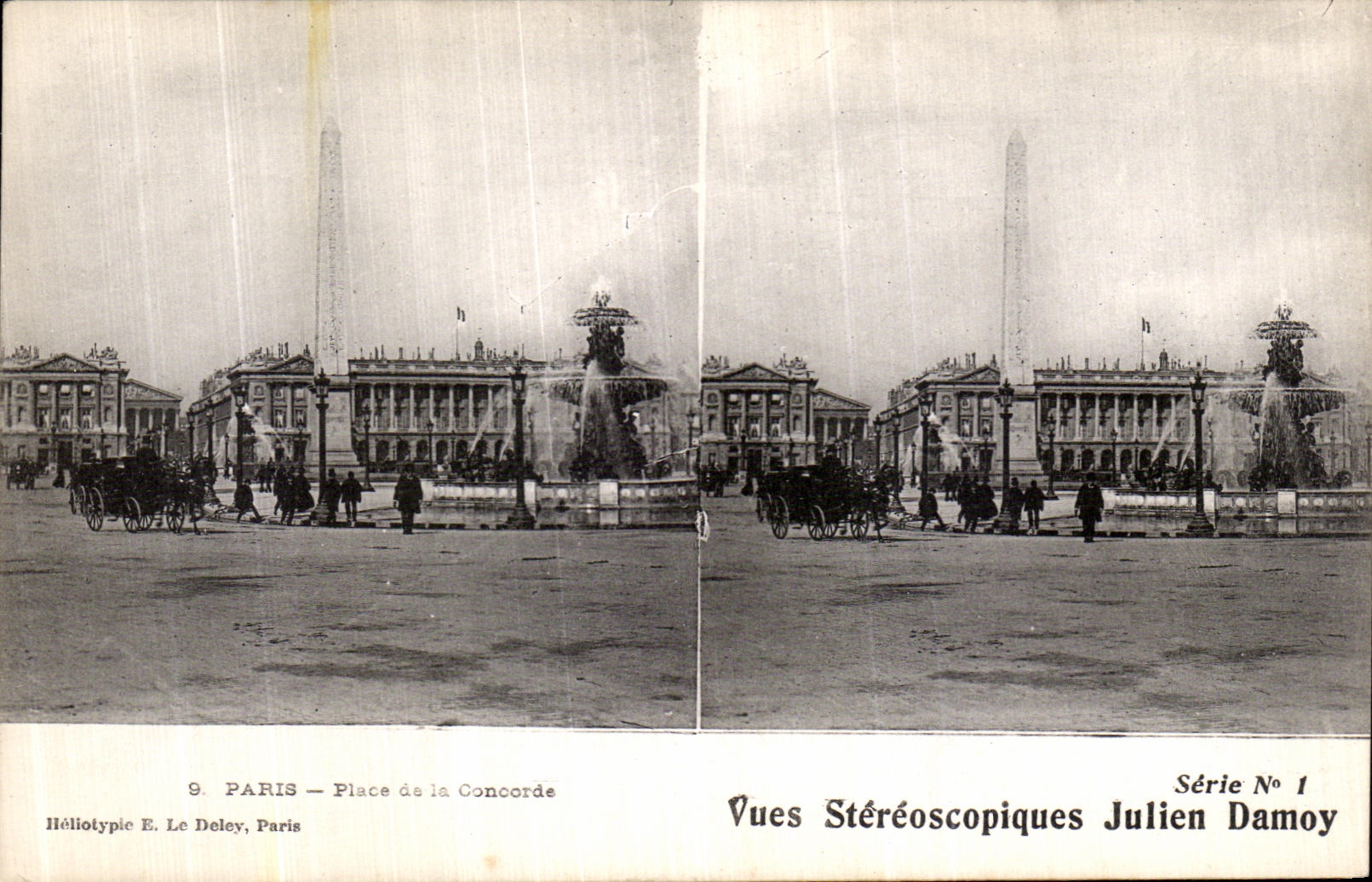 CPA Vues Stereoscopiques Julien Damoy Paris Place de la Concorde