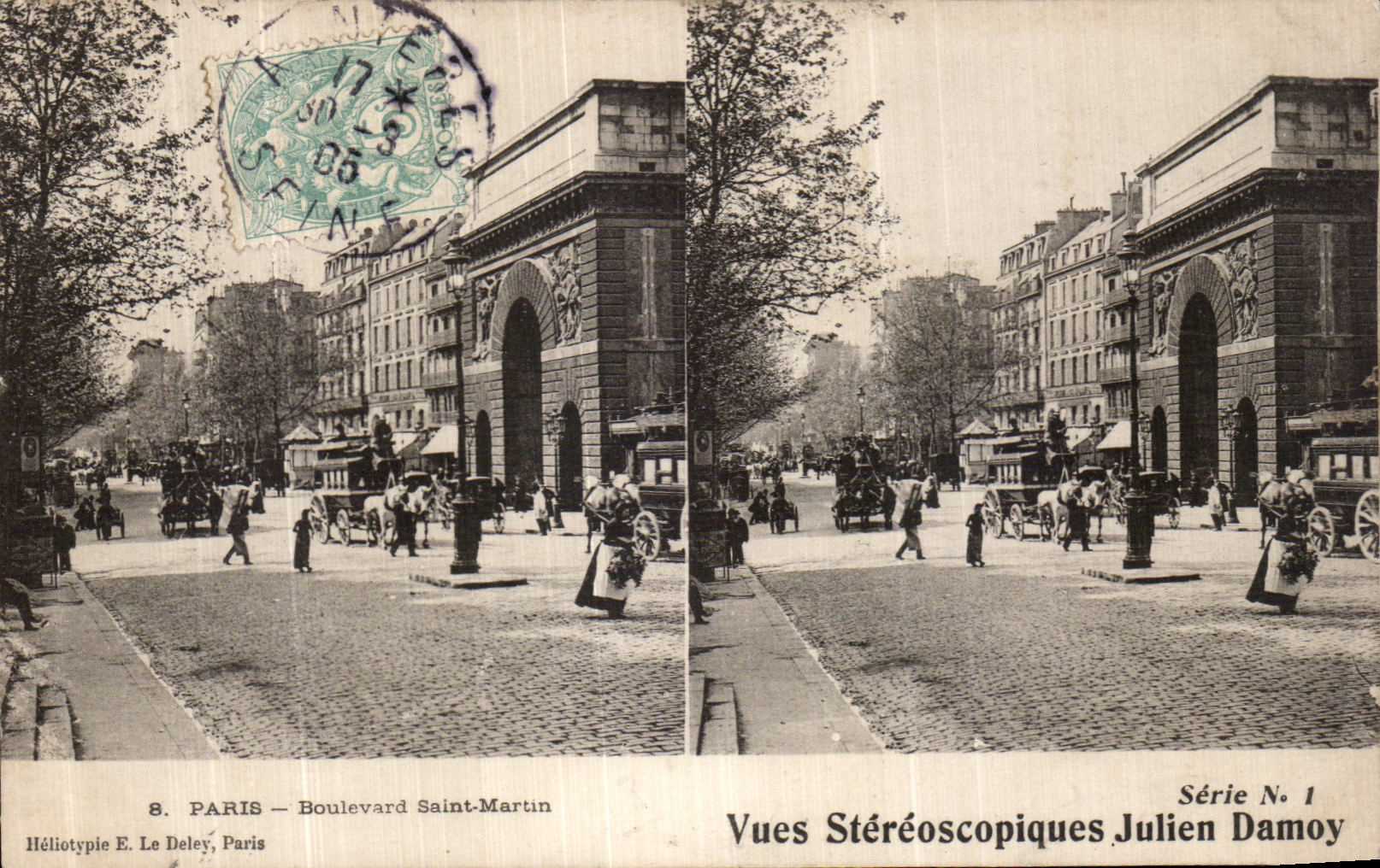 CPA Vues Stereoscopiques Julien Damoy Paris Boulevard Saint Martin