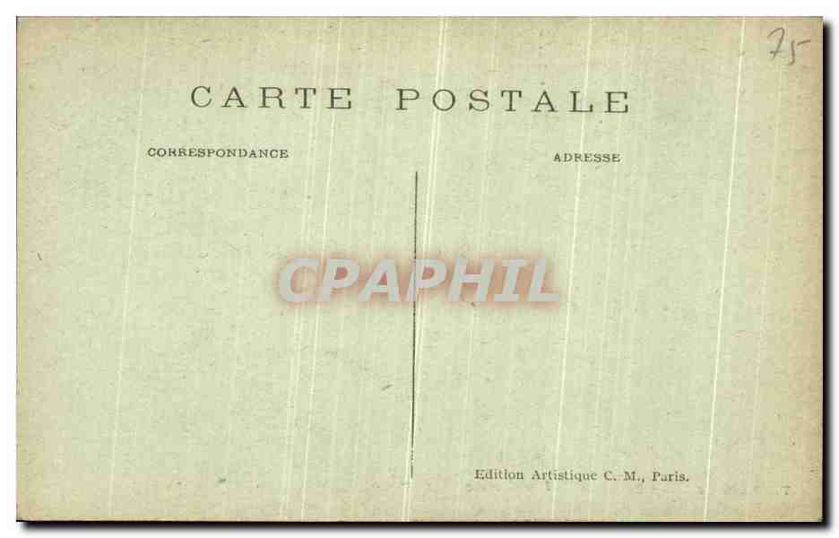 CPA Bois de Vincennes Une Cascade — Verso