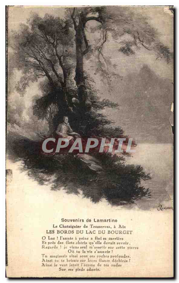 CPA Souvenirs de Lamartine Le Chataignier de Tresserves a Aix Les Bords Du Lac Du Bourget