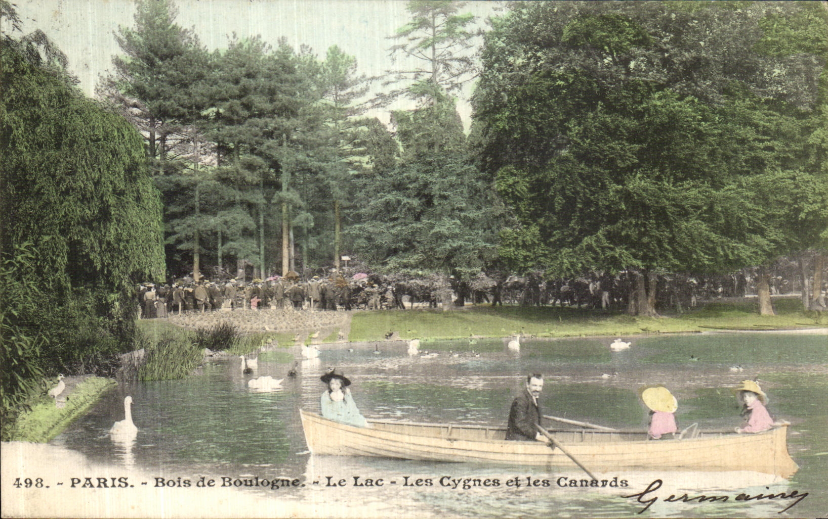 CPA Paris Bois de Boulogne Le Lac Les Cygnes et les Canards