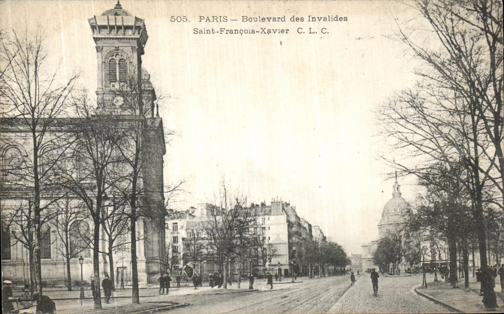 CPA Paris Boulevard des Invalides Saint Francois Xavier