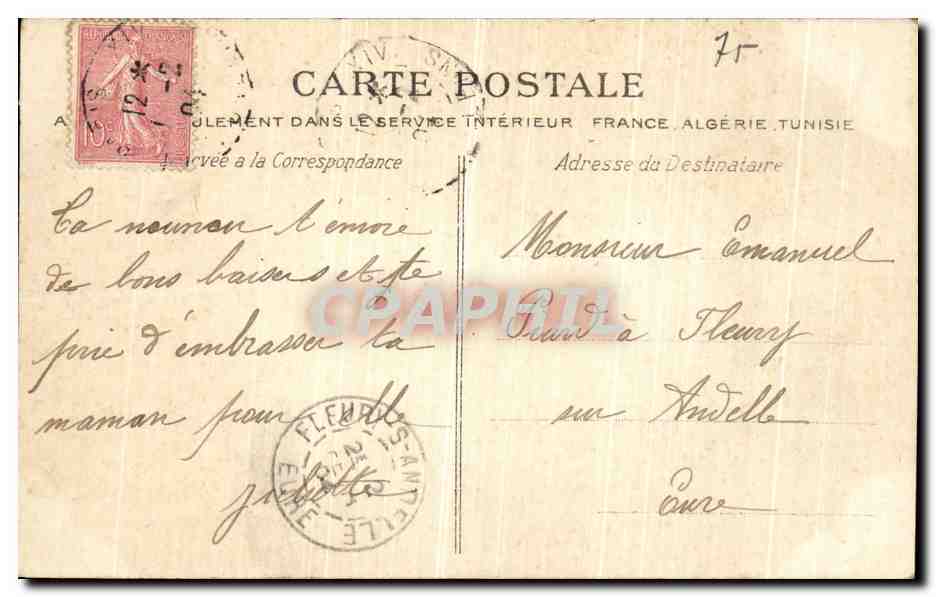 CPA Paris Boulevard des Invalides Saint Francois Xavier — Rückseite