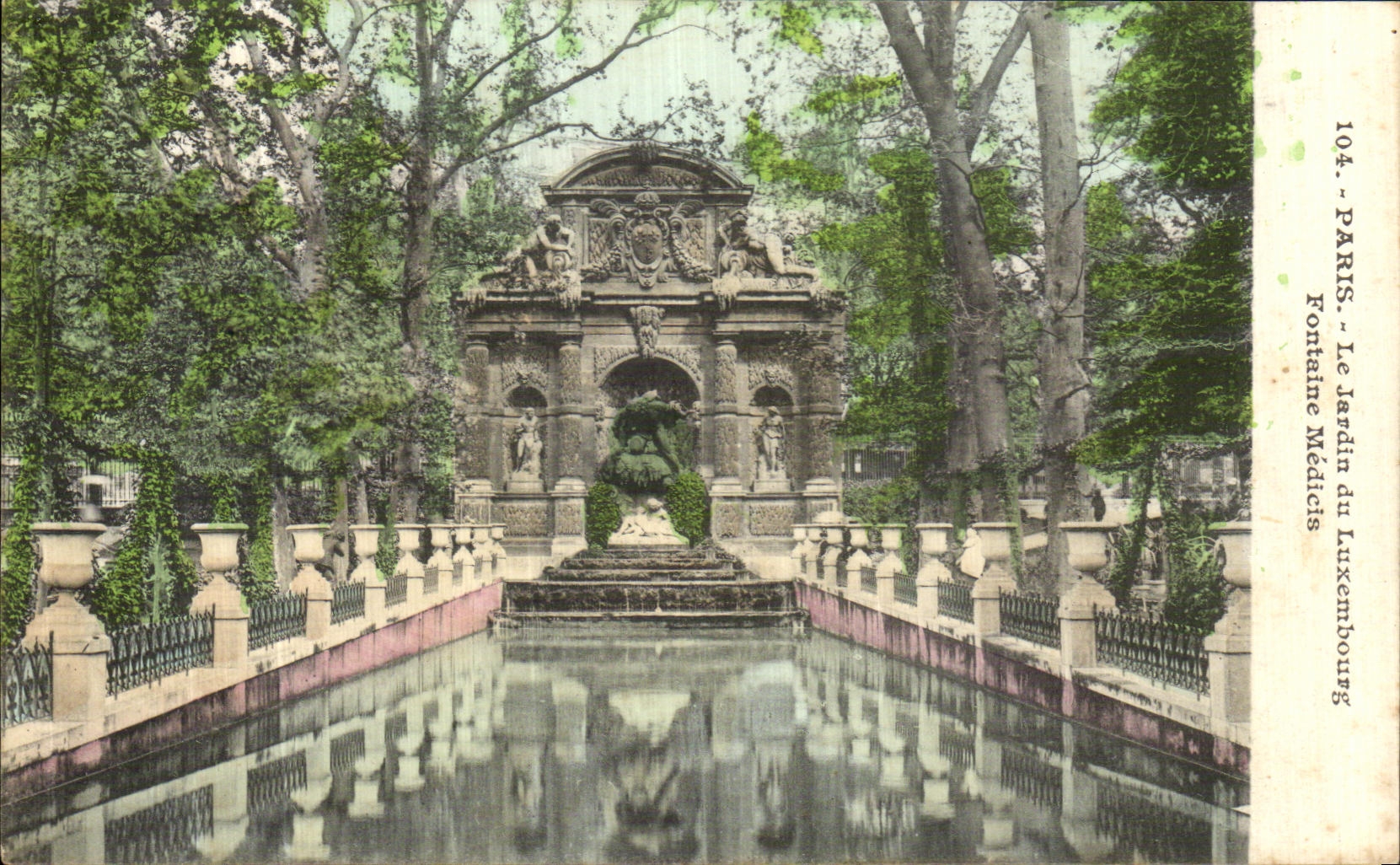 CPA Paris Jardins du Luxembourg et Fontaine Medicis