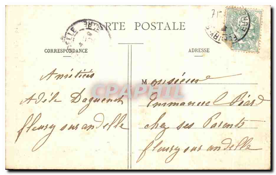 CPA Paris Jardins du Luxembourg et Fontaine Medicis — Verso