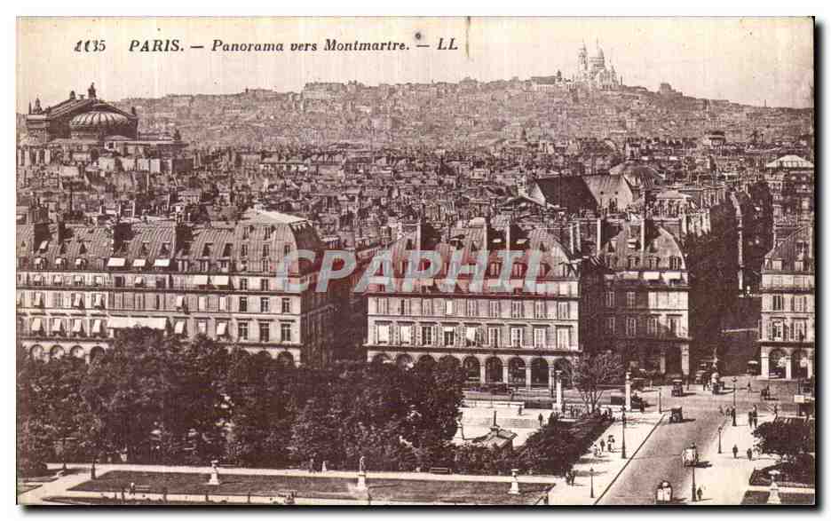 CPA Paris Panorama Vers Montmartre Sacre Coeur