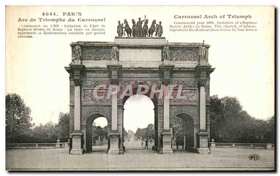 CPA Paris Arc de Triomphe du Carrousel Louvre
