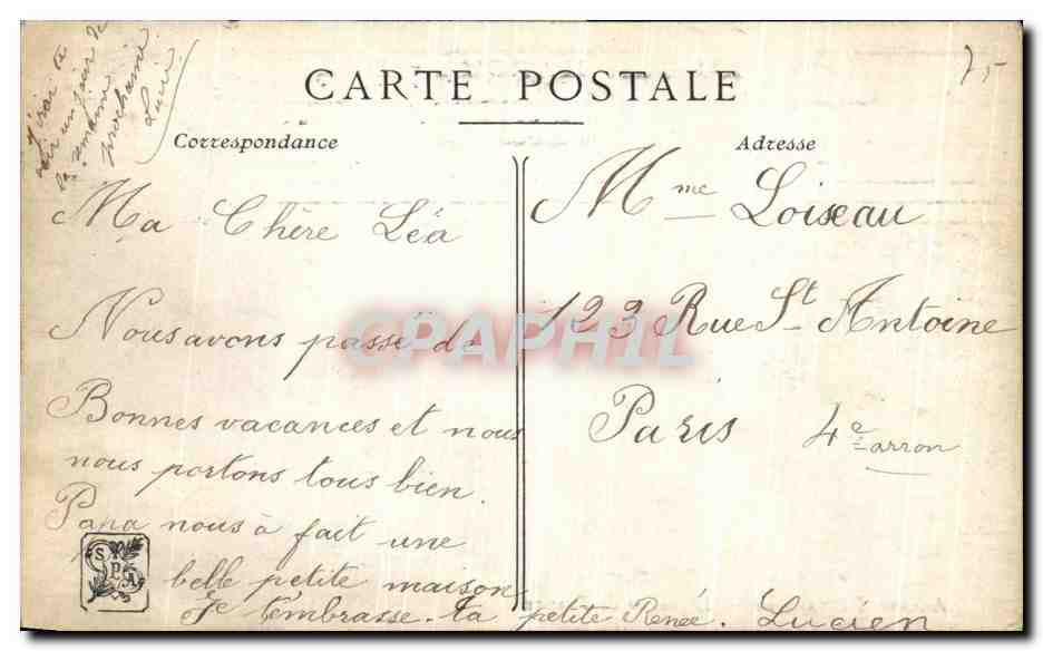 CPA Salon des Artistes Francois Albert Bettannier L Oiseau de France — Verso