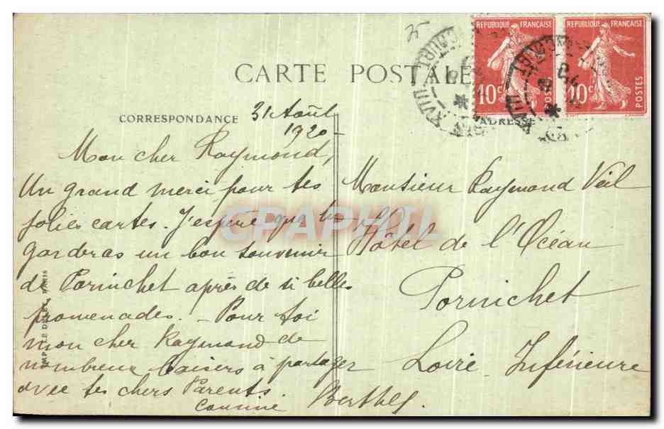CPA Paris Recevez un Baiser Trefle Sacre Coeur  — Verso