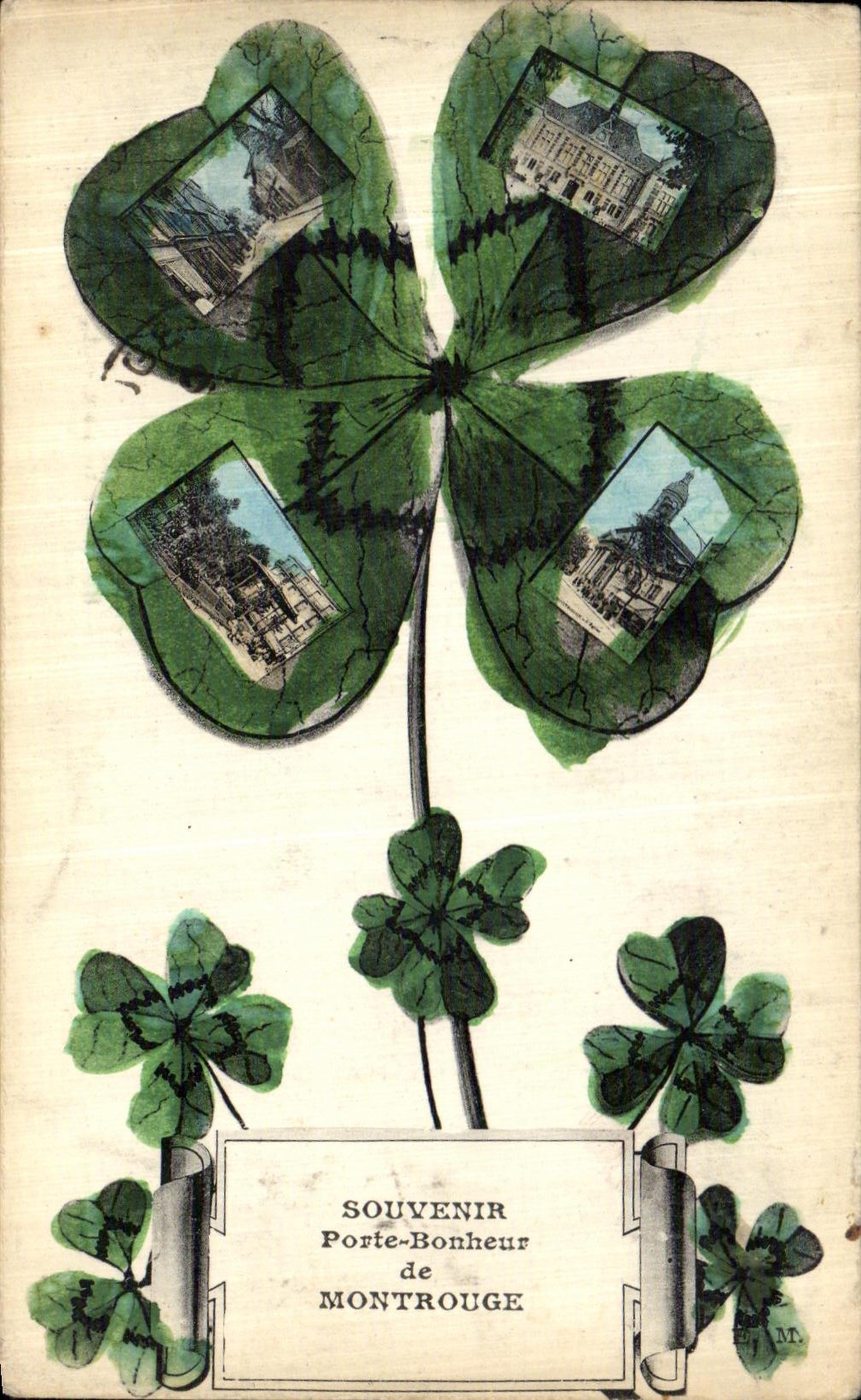 CPA Souvenir Porte Bonheur de Montrouge Trefle