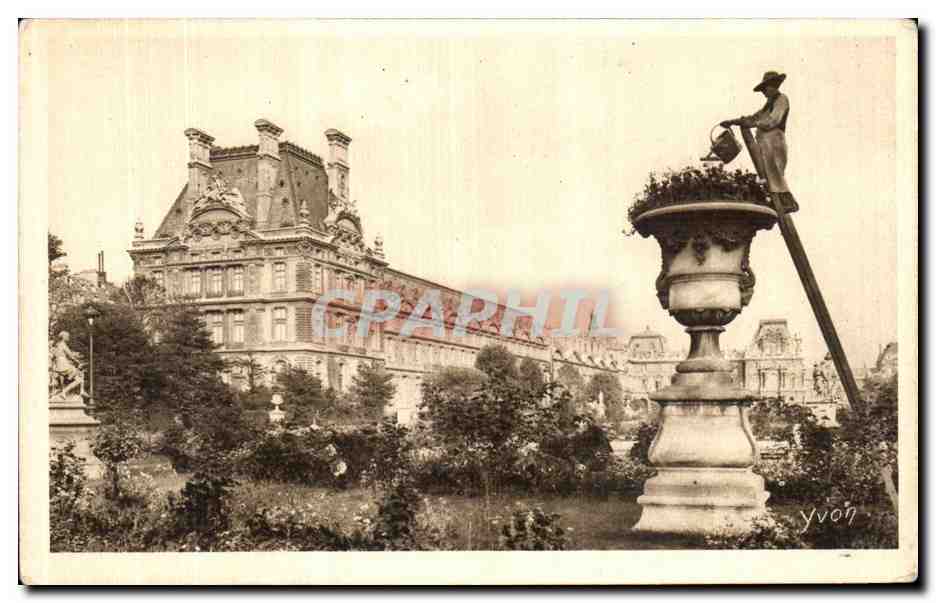 CPA Paris Le Pavillon de Marsan au Jardin des Tuileries 
