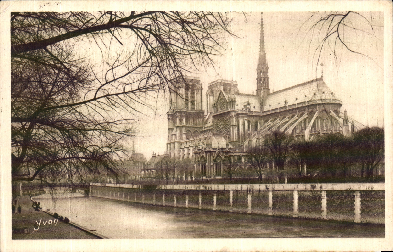 CPA Paris En Flanant Notre dame et le Square de l Archeveche Notre Dame and ArchevecheSuare 