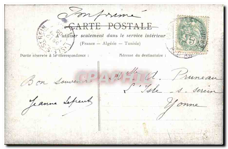 CPA Paris Bois De Boulogne Porte Dauphine  — Verso