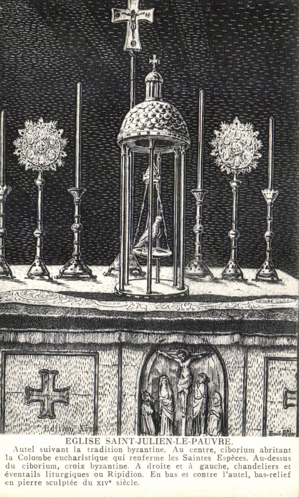 CPA Paris Eglise Saint Julien Le Pauvre Autel suivant la tradition byzantine