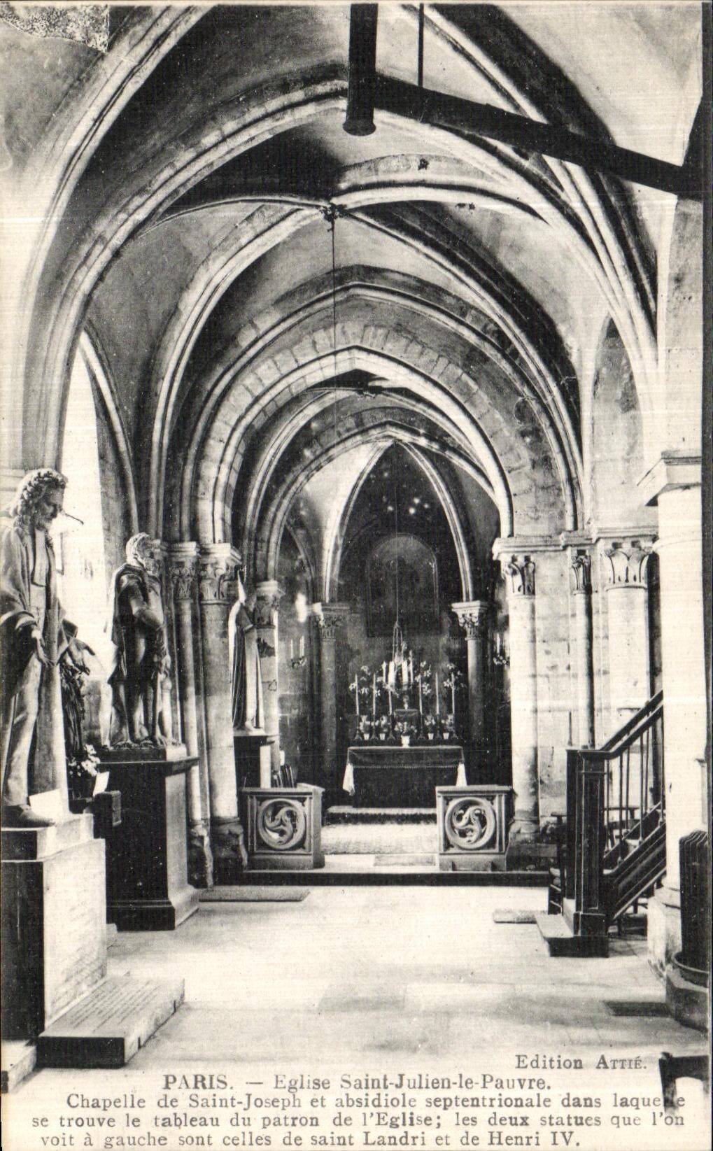 CPA Paris Eglise Saint Julien Le Pauvre Chapelle de Saint Joseph