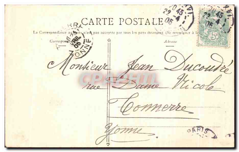 CPA Paris Bois de Boulogne Embarcadere — Verso