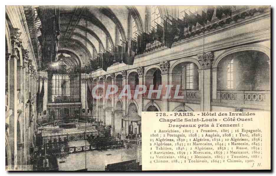 CPA Paris Hotel des Invalides Chapelle Saint Louis Cote Ouest 