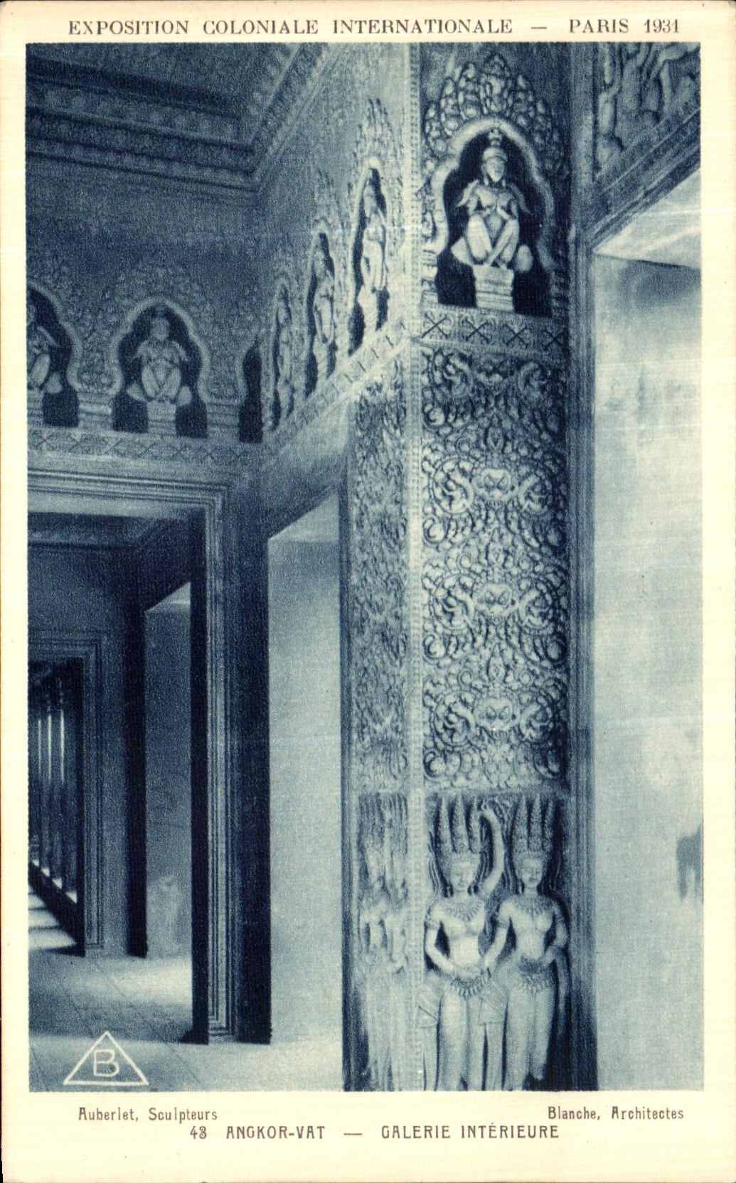 CPA Paris Exposition Coloniale Internationale Paris 1931 D Angkor Vat Galerie Interieure 
