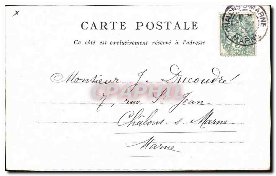 CPA Palais Bourbon Bon Marche Paris — Rückseite