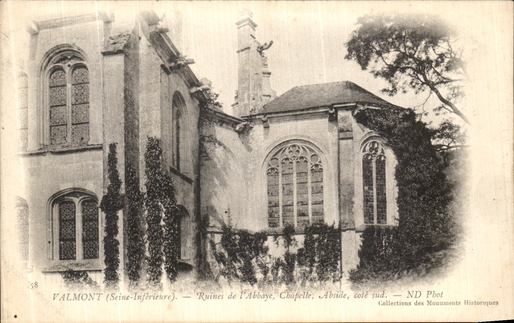 CPA Valmont Ruines de l Abbaye Chapelle Abside 
