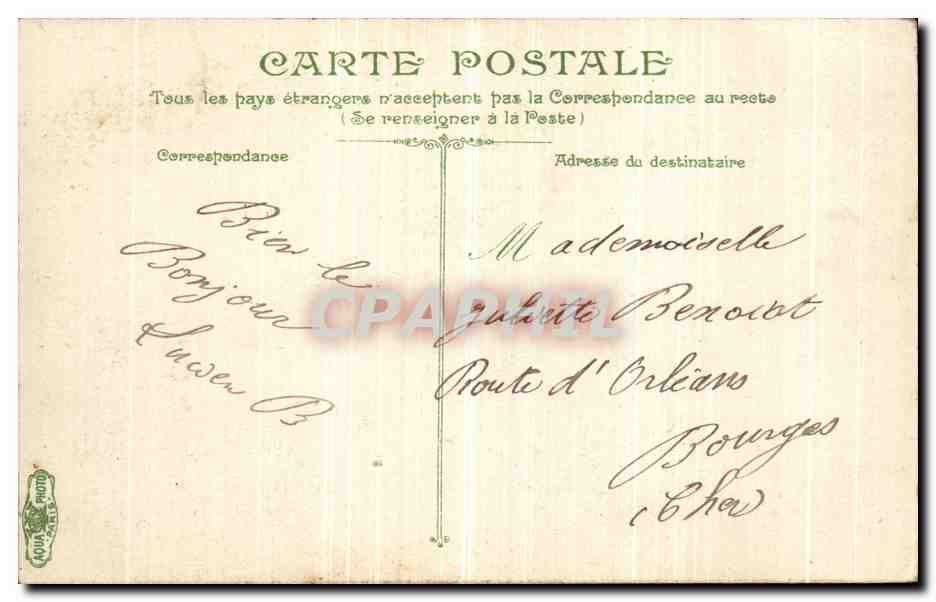 CPA Le Havre Sainte Adresse Le Nice Havrais — Verso