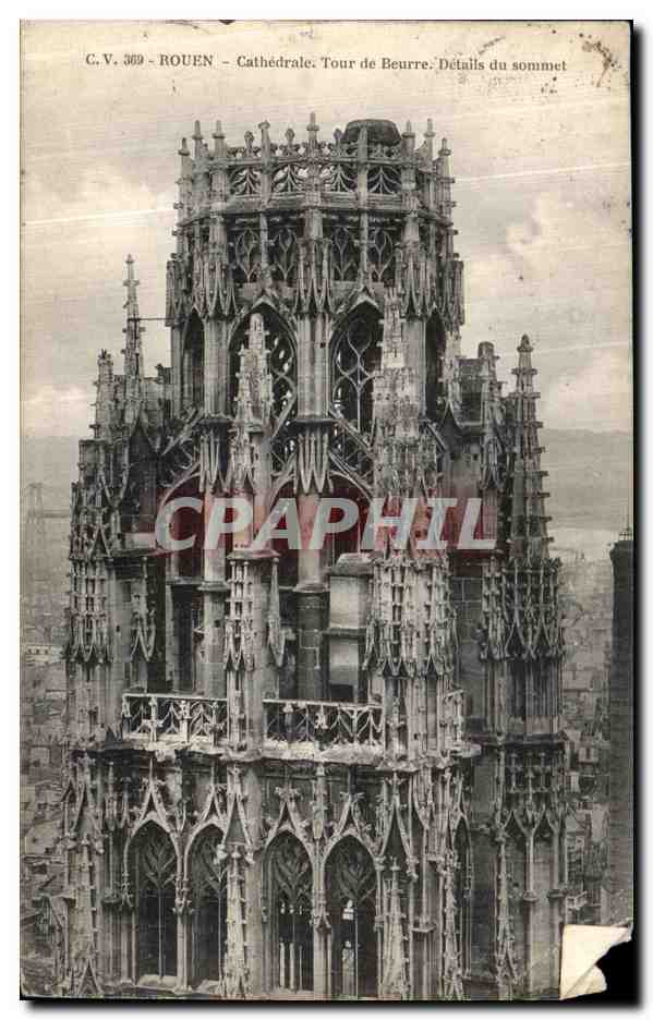 CPA Rouen Place Carnot Pont Boieldieu et la Cathedrale