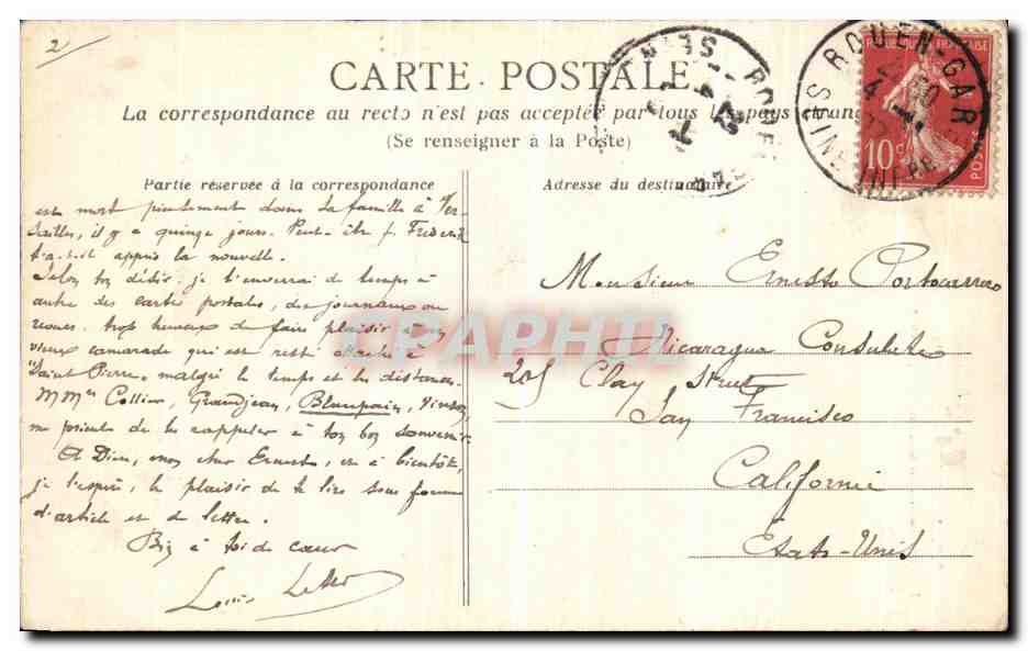 CPA Rouen Cathedrale La Tour Saint Romain Partie Superieure  — Verso