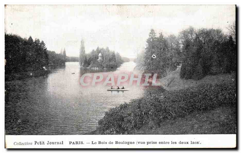 CPA Collection Petit Journal Paris La Bois de Boulogne Vue prise entre les deux lacs
