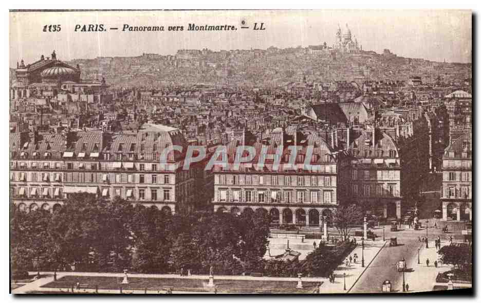 CPA Paris Panorama vers Montmartre Sacre Coeur 