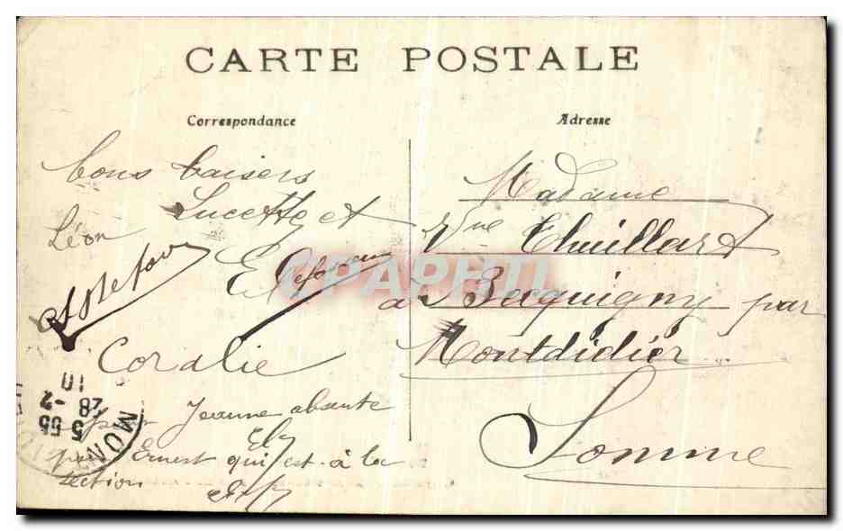 CPA Paris Inondations de Janvier 1910 Gare St Lazare vue de la rue de l Arcade — Rückseite