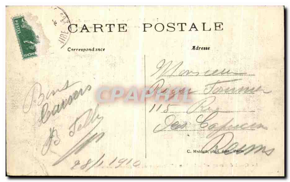 Paris — Inondations de 1910 — Journée du 25 Janvier — C. M. éditeur — Rückseite