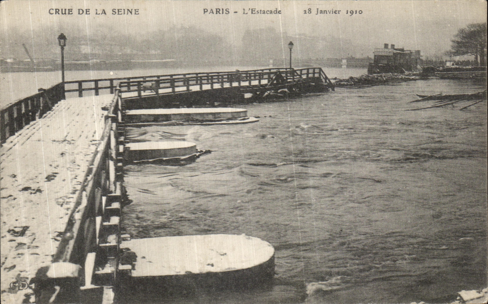 Crue de la Seine — Paris - L'Estacade — 28 Janvier 1910