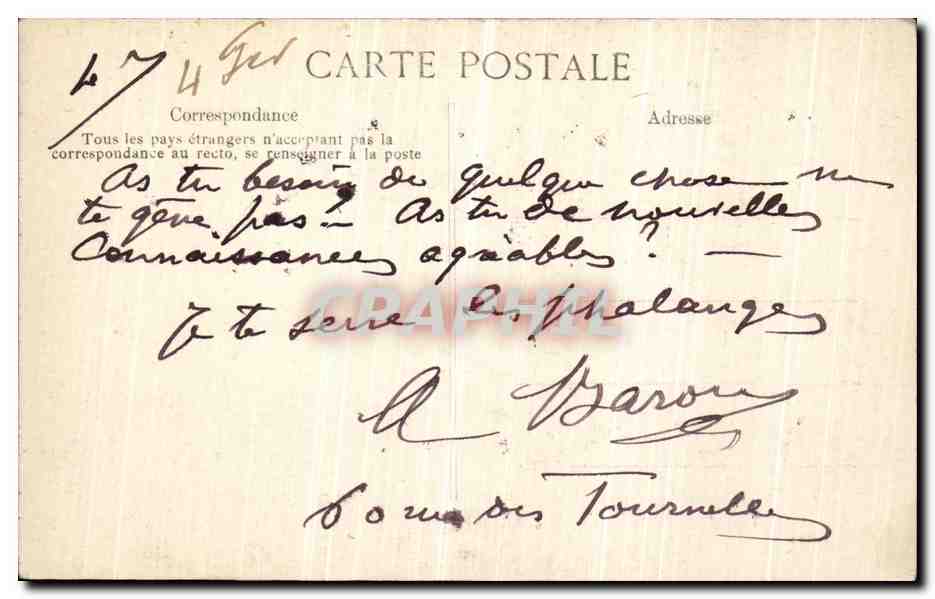 Crue de la Seine — Paris - L'Estacade — 28 Janvier 1910 — Rückseite