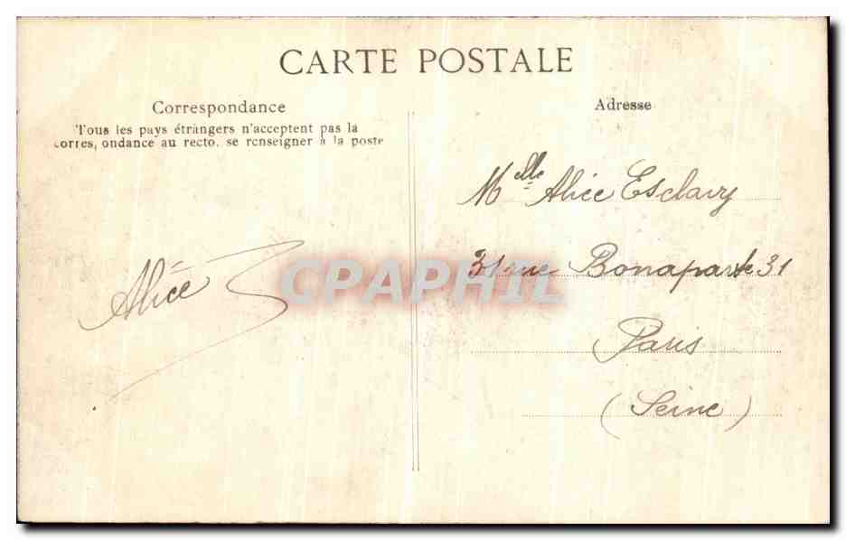 Crue de la Seine — Paris — Pont de l'Archevêché — 28 Janvier 1910 — Éditeur E.P.D. — Verso