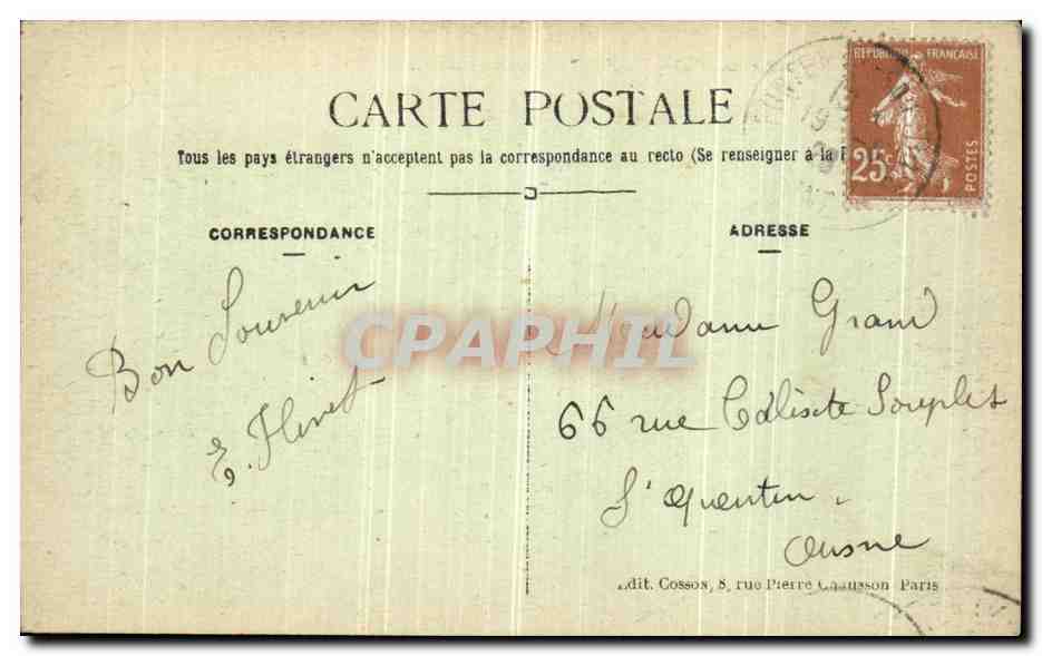 CPA Paris Vincennes Lac Daumesnil Le Musee Forestier — Rückseite