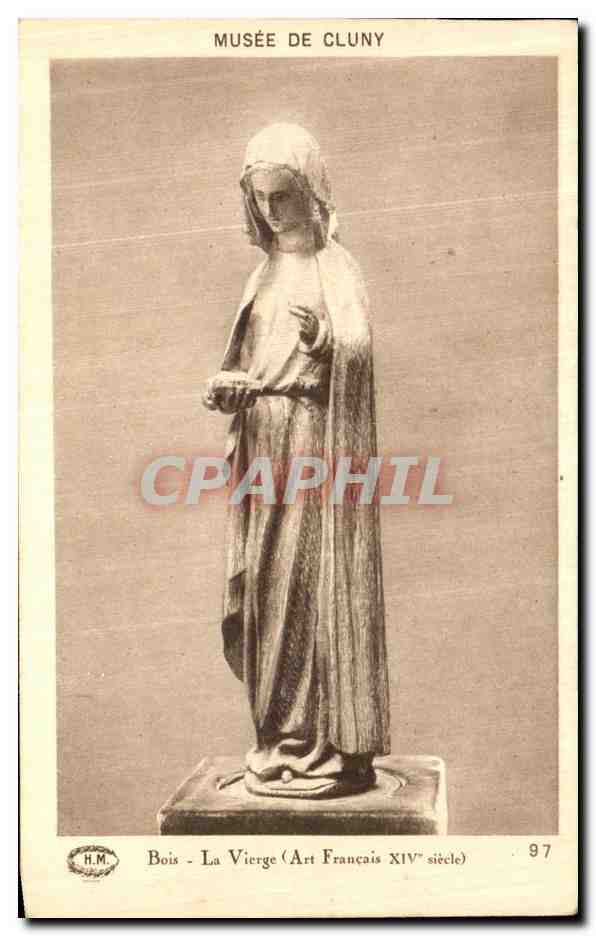 CPA Paris musee De Cluny La vierge en bois 