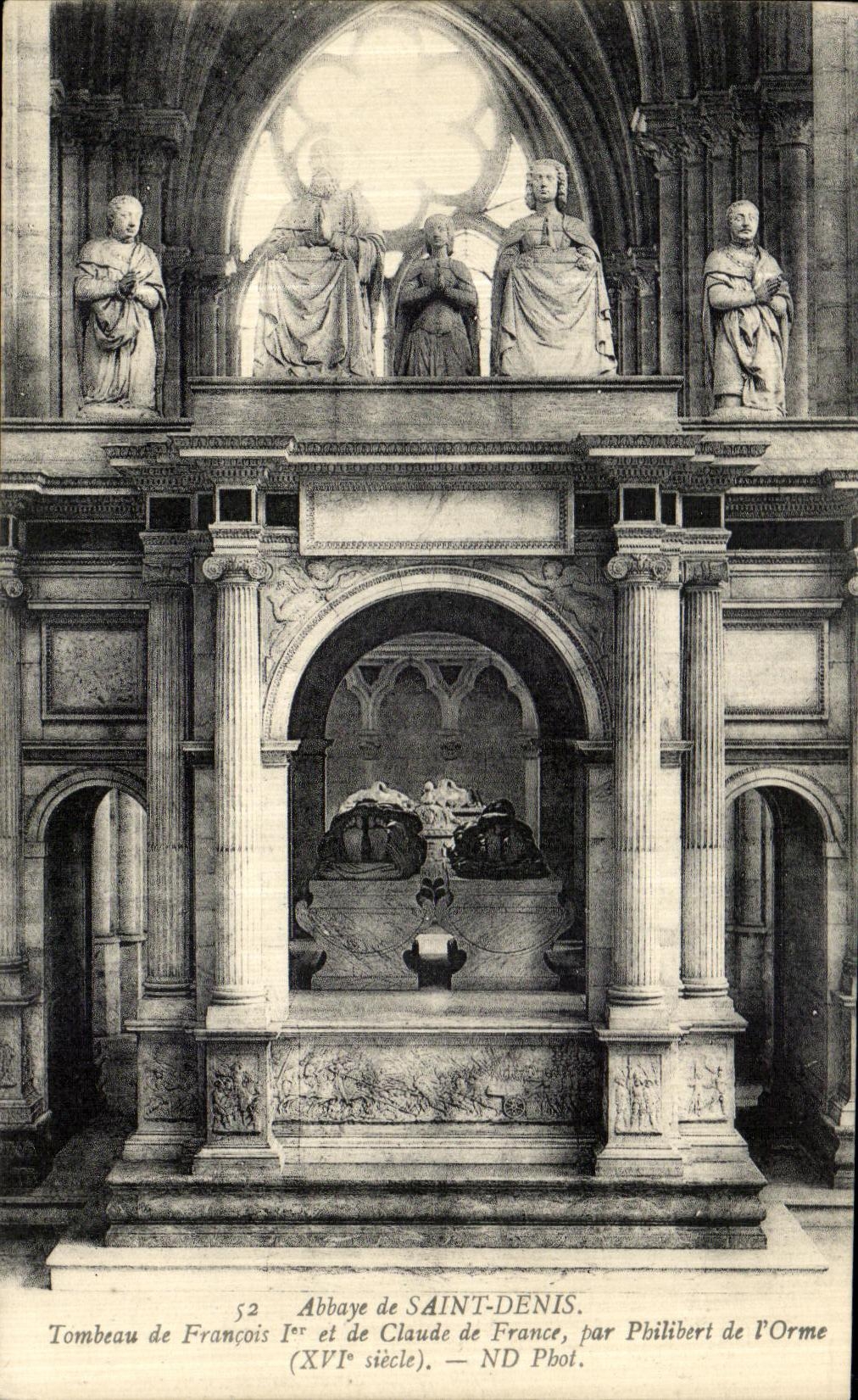 Tombeau de François Ier et de Claude de France — Abbaye de Saint-Denis — ND Phot.