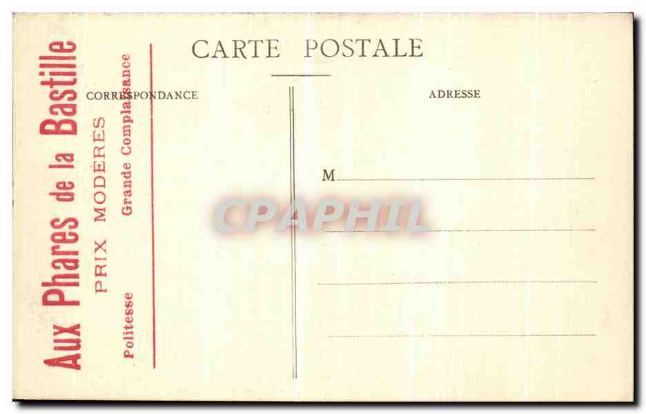 CPA La Crue de la Seine Rue de la Convention PAris  — Rückseite