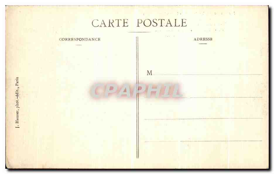 La Crue de la Seine (Janvier 1910) — Intérieur de la Gare d'Orsay — J. Hauser, phot.-édit., Paris — Verso