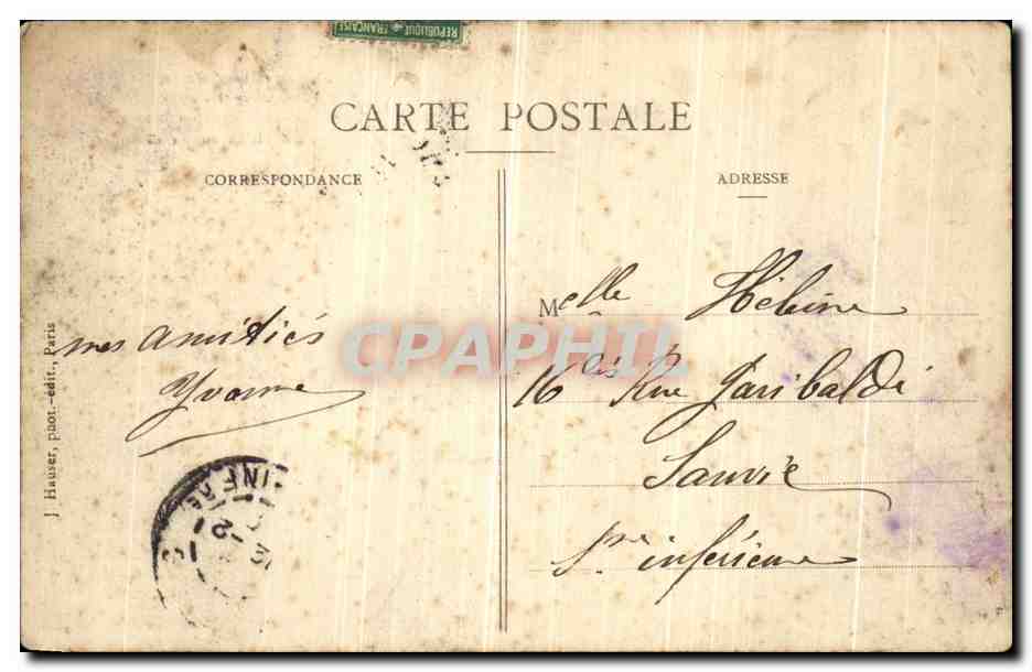 CPA La Crue de la Seine Un Pont de fortune etabli Avenue Ledru Rollin  — Rückseite