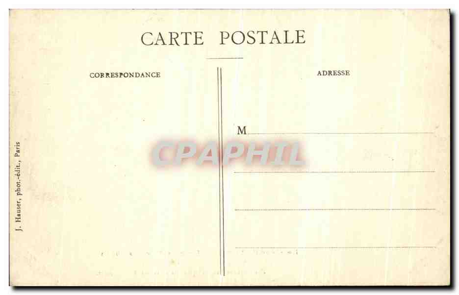 CPA La Crue de la Seine L Avenue d Antin submergee Passerelle et Barques Marine de guerre — Rückseite