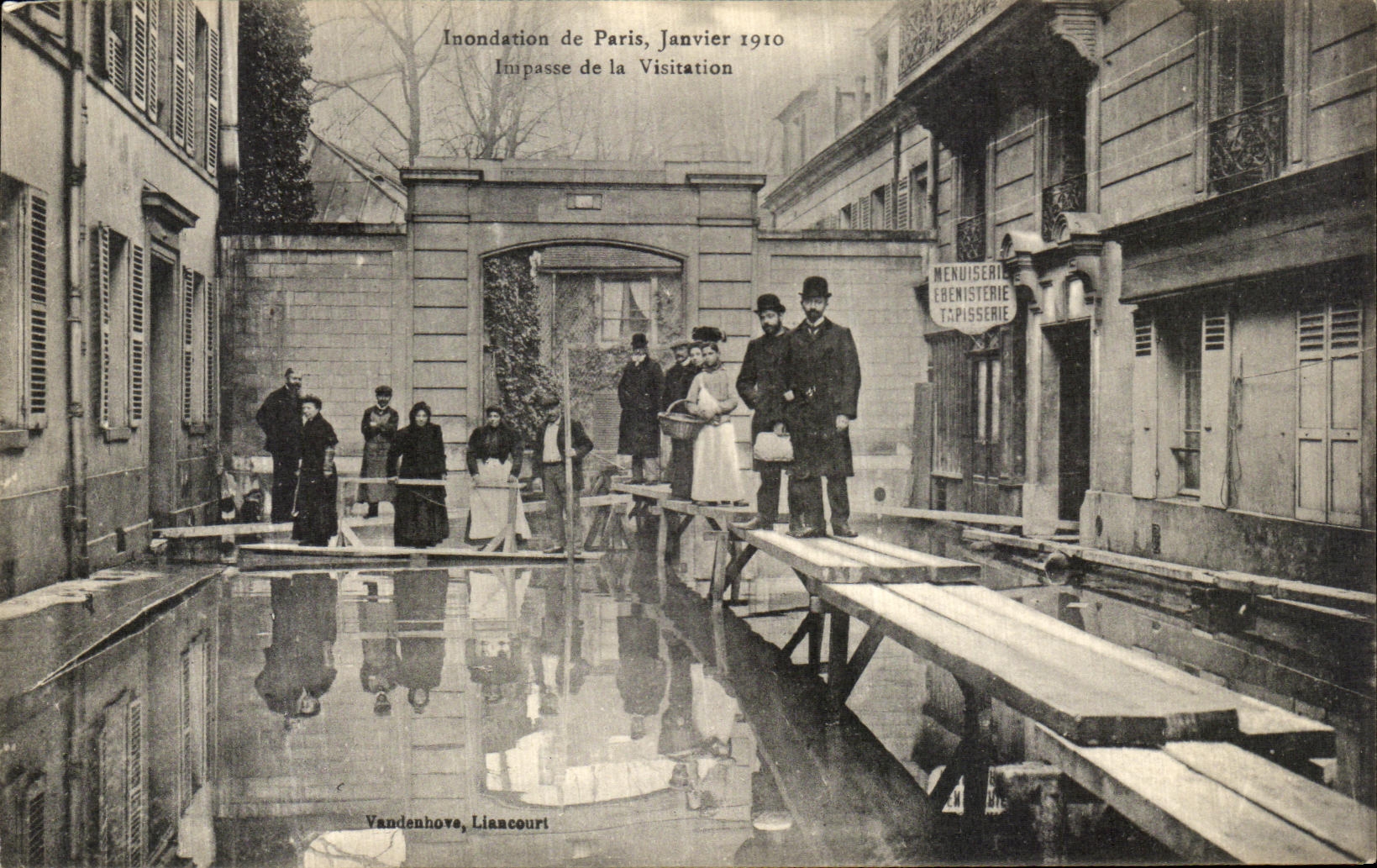 Inondation de Paris, Janvier 1910 — Impasse de la Visitation — Vandenhove, Liancour