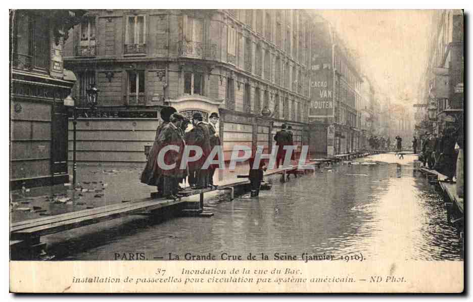 CPA Paris La Grande Crue de la Seine Inondation de la rue du Bac